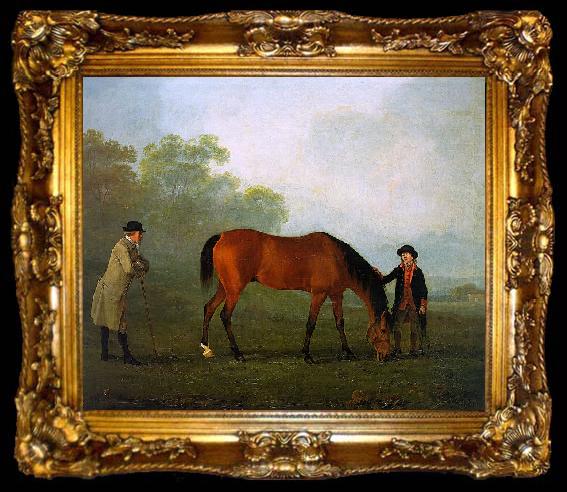 framed  Sawrey Gilpin Furiband with his Owner Sir Harry Harpur and a Groom, ta009-2